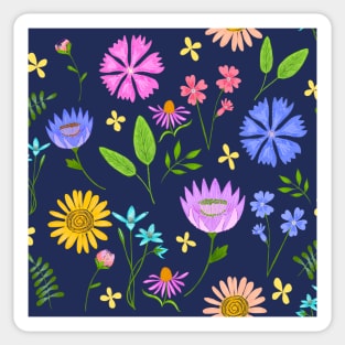 Wild flowers print Sticker